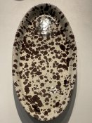 Benegiamo - Ovalt Fat Spruzzi, 29x15 cm Brun