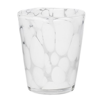 glas med vita fläckar