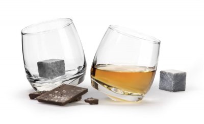 Sagaform Giftset - whiskey glas&stenar